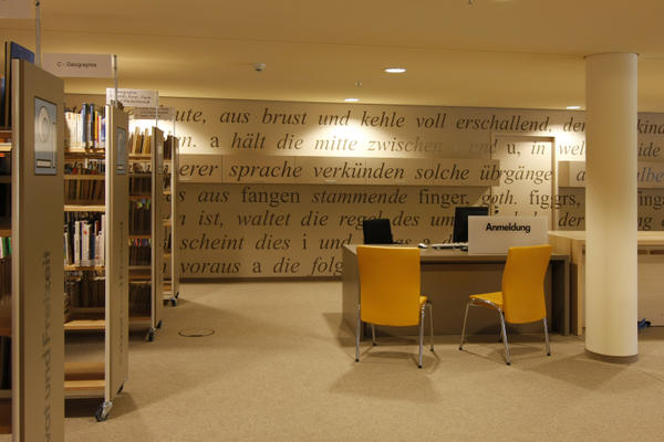 Anmeldebereich in der Stadtbibliothek