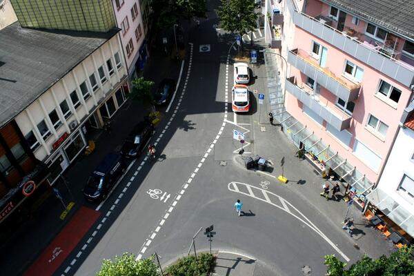 Blick auf einen Teil des D�nerdreiecks von oben