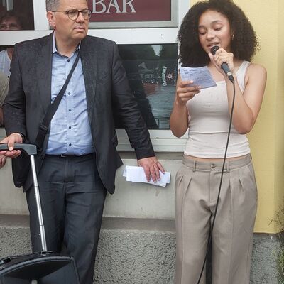 Stolpersteinverlegung Bahnhofstra�e 50