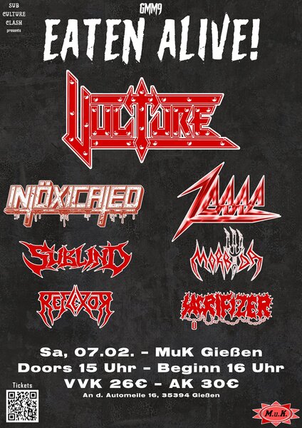 Veranstaltungsplakat Eaten Alive