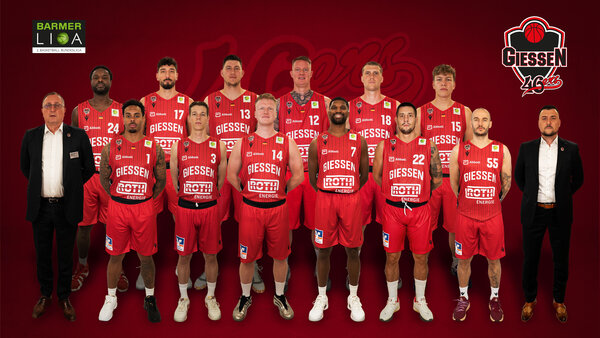 Gie�en 46ers Mannschaftsfoto Saison 2025-2026