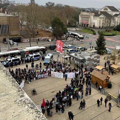 Demonstration Schlis gegen rechts