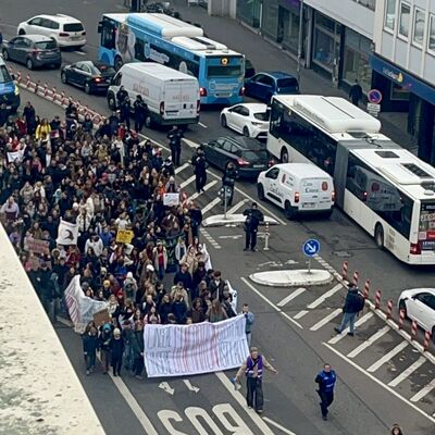 Demonstration Schlis gegen rechts