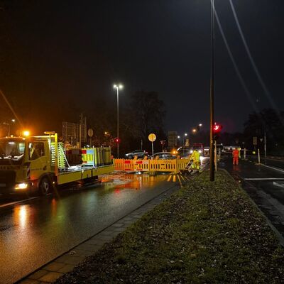 Sperrung der Sachsenhuser Brcke