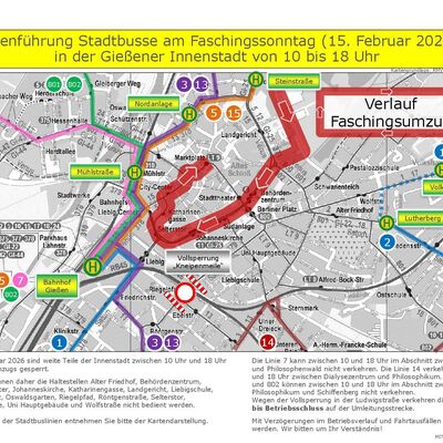 Busverkehr Faschingssonntag 2026