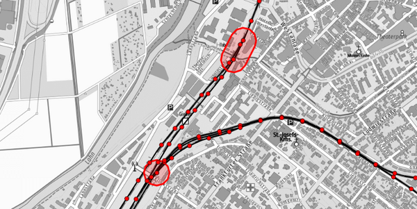 Bereich der Weichenerneuerung