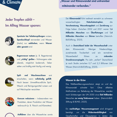 Plakat Weltwassertag 2026 - Klimawandel