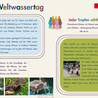 Plakat Weltwassertag 2026 - Kinderplakat