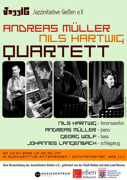 Plakat Andreas M�ller Nils Hartwig Quartett 2026