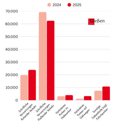 Grafik Verwarnungen 2025