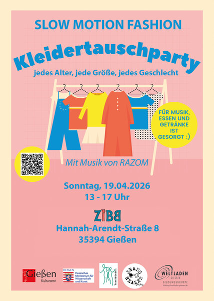 Kleidertauschparty am 19.04.2026 - Plakat