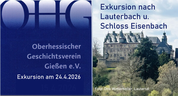 Plakat "Exkursion nach Lauterbach u. Schloss Eisenbach" am 24.04.2026