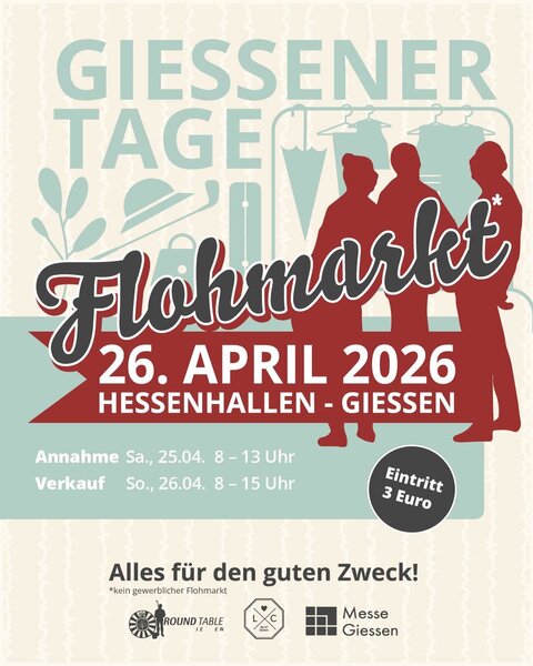 Plakat "20 Jahre Gie�ener Tage - Der Charity Flohmarkt"