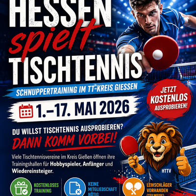 Hessen spielt Tischtennis Plakat