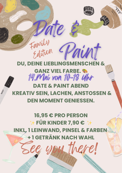 Plakat Date & Paint