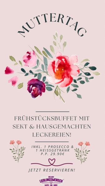 Flyer Muttertags Brunch Caf� Lieblingsmensch