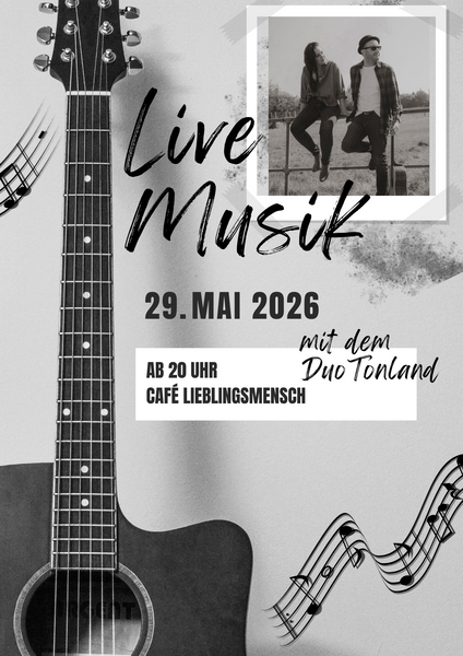 Plakat Live-Musik im Caf� Lieblingsmensch