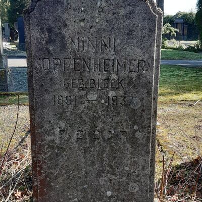 Grabstein Minni Oppenheimer