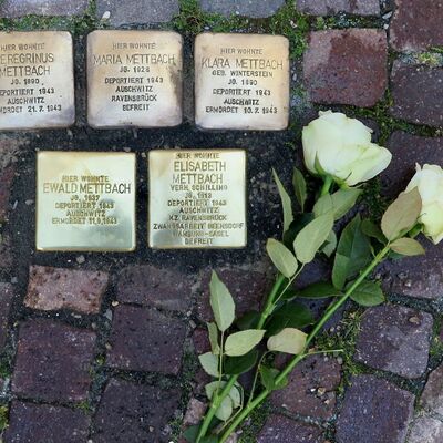 Stolpersteine Mettbach nach Erg�nzung Ewald und Elisabeth