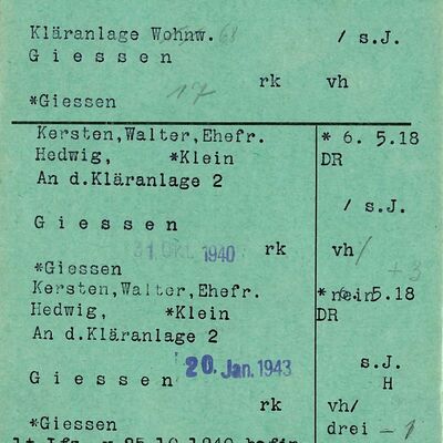 Karte Walter Kersten - Seite 1