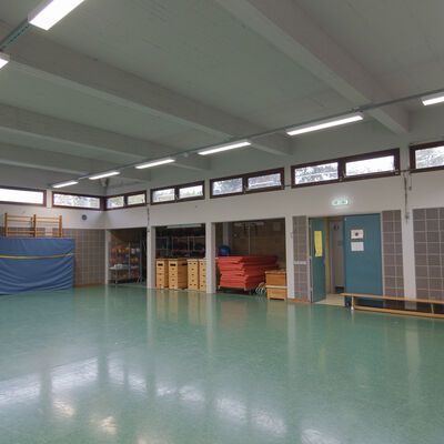 Gymnastikraum Aliceschule Innenansicht diagonale &Uuml;bersicht_2020