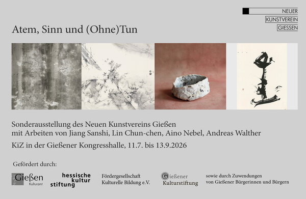 Plakat zur Ausstellung "Atem, Sinn und (Ohne)Tun"