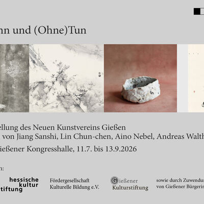 Plakat zur Ausstellung "Atem, Sinn und (Ohne)Tun"