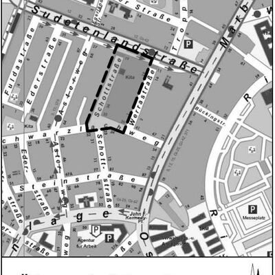 &Uuml;bersichtsplan B-Plan Schottstra&szlig;e - Schwarzlachweg