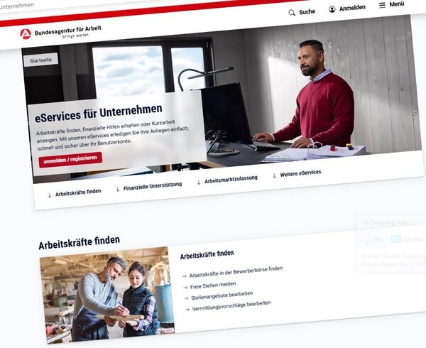 eServices der Arbeitsagentur