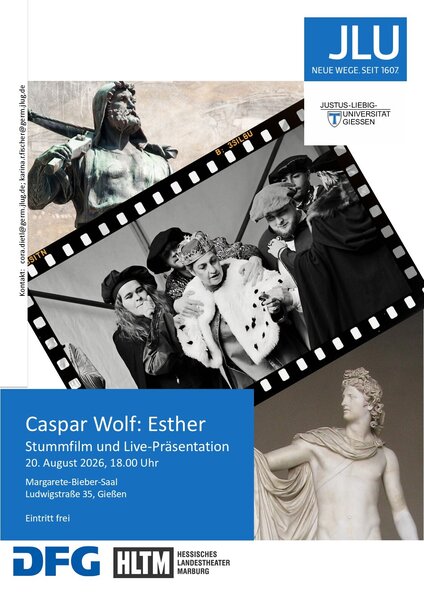 Plakat zur Filmauff�hrung und Pr�sentation von Caspar Wolfs "Esther"