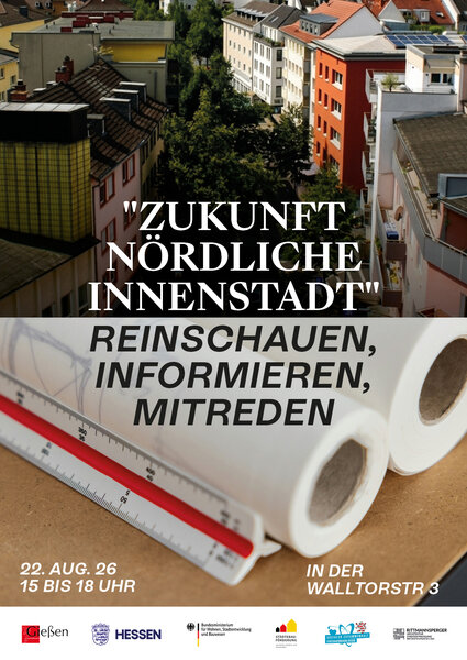 Plakat zur Veranstaltung Zukunftskonzept "N�rdliche Innenstadt"
