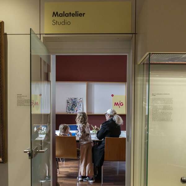 Foto des Malatelier des Museums f�r Gie�en am Family Day