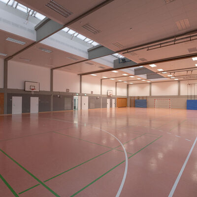 Turnhalle Grundschule Gie&szlig;en-West diagonale Ansicht 2 2026
