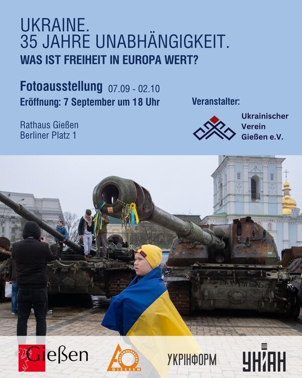 Flyer Fotoausstellung 35 Jahre Unabh�ngigkeit der Ukraine