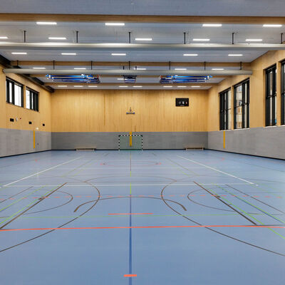 Sporthalle Liebigschule Ballsporthalle Ansicht L&auml;nge 2025