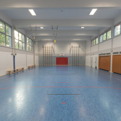 Turnhalle Sandfeldschule Ansicht L&auml;nge 2026