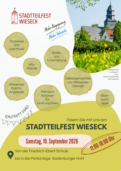 Plakat Stadtteilfest Wieseck am 19.09.2026