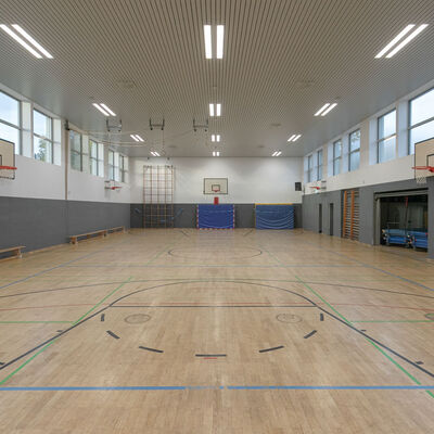 Turnhalle Landgraf-Ludwigs-Gymnasium Ansicht L&auml;nge 2026