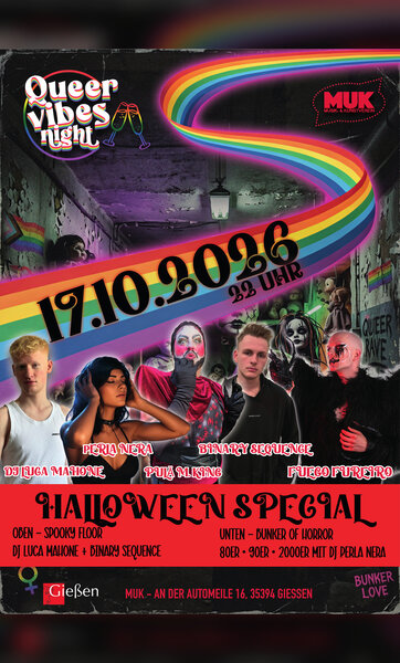 Plakat zur Queer Vibes Night 