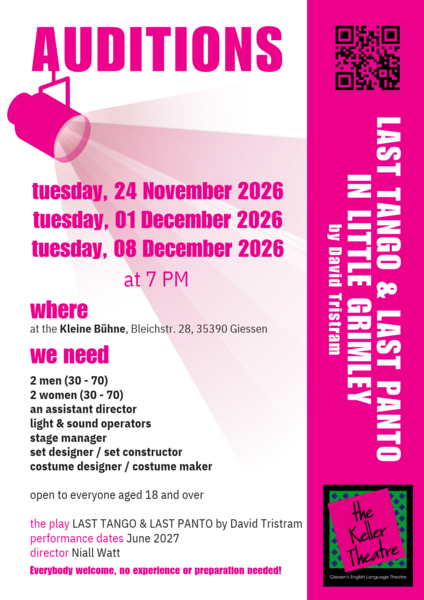 Poster Auditions Last Tango & Last Panto