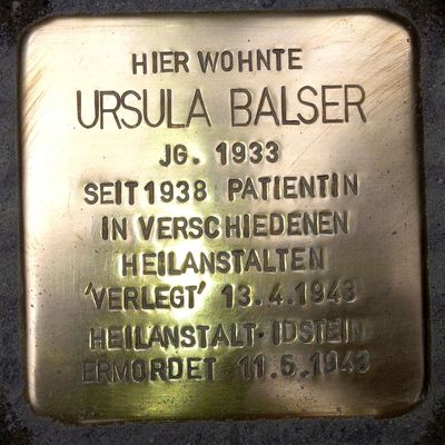 Stolperstein Ursula Balser