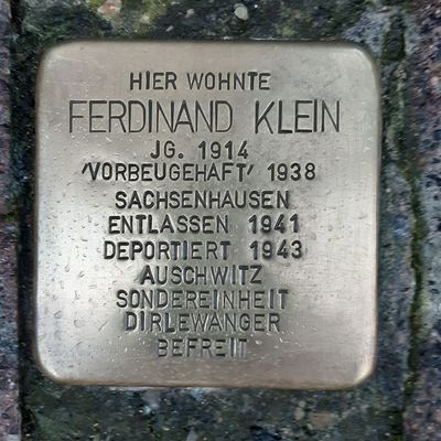 Stolperstein Ferdinand Klein