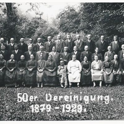Gruppenfoto 50er Vereinigung - Moritz Löwenstein vordere Reihe mittig