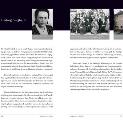 Stolpersteine in Gieen Seite 56 und 57