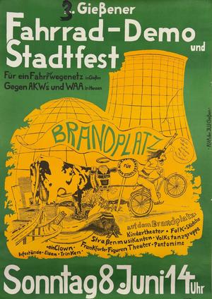Plakat von 1980 - Fahrraddemo
