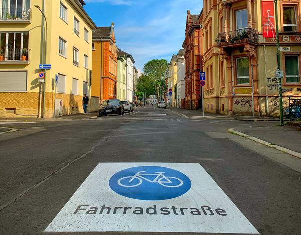 Fahrradstraße in Gießen