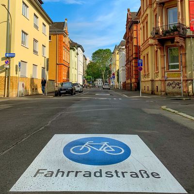 Fahrradstraße in Gießen
