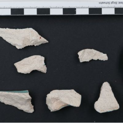 Die Hand whrend der Restaurierung