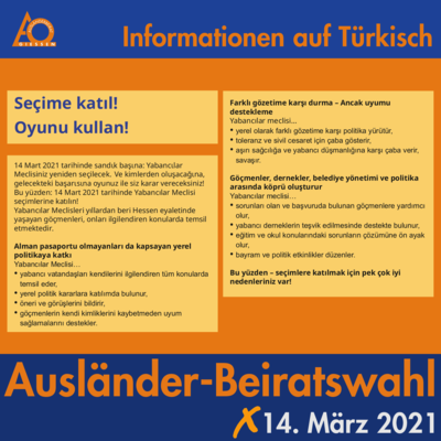Ausländer-Beiratswahl Türkisch