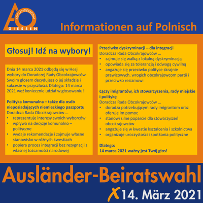 Ausländer-Beiratswahl Polnisch